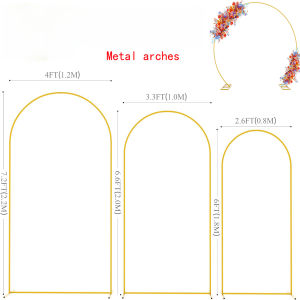 Doti ซุ้มประตูโลหะ ทรงโค้ง ซุ้มดอกไม้ พร็อพงานแต่ง ซุ้มตัวยู สำหรับจัดงานปาร์ตี้