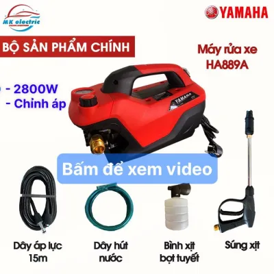 Máy rửa xe cao áp YAMAHA 2800W- Có nút chỉnh áp suất + van xả khí dây dài 15m