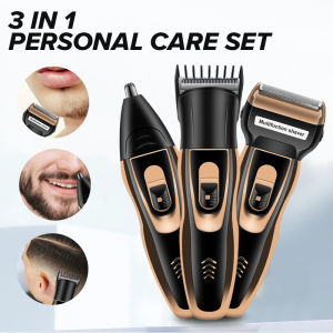 3 in 1 Rechargeable electric all in one hair trimmer for men grooming kit beard trimer facial eyebrow trimmer nose ear shaver