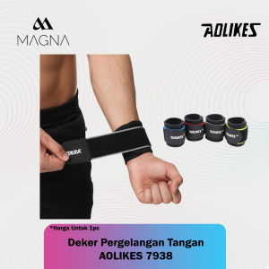 Wrist Brace Support Aolikes 7938 Wrist Guard Band Pelindung Pergelangan Tangan Olahraga Gym Fitnes Boxing Sports Outdoor