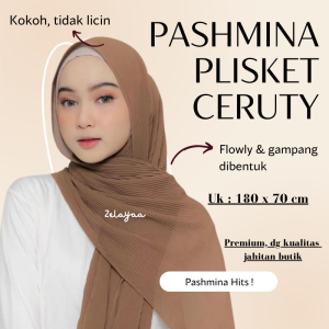 Pasmina plisket bahan ceruty babydoll