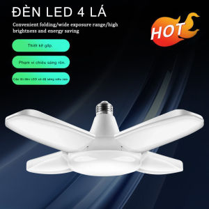 Đèn Gara 28W Bóng Đèn Gia Dụng AC110V-265V E27 Bốn Lá Gấp Gọn