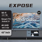 ทีวี 43 นิ้ว Smart TV 4K LED โทรทัศน์ ทีวีจอแบน สมาร์ททีวี ระบบ Android ทีวีดิจิตอล รับประกัน 1ปี
