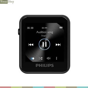Phi lips SA6116 MP3 - Máy Nghe Nhạc Thể Thao Bluetooth 5.0 Màn Hình Cảm Ứng Lặp Đoạn A-B.