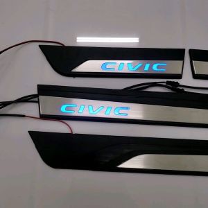 Vemart Honda Civic Fc Car Led Door Step Sill Plate Side Step 2016-2022