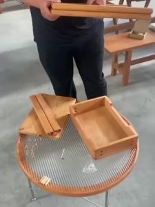LZ-Cherry wood stool solid wood shoe changing stool storage stool wooden chair small stool.