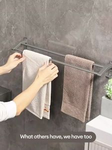 IUGA Towel Rack Corner Shelf Tissue Holder Bathroom Organizer Shelf Punch-free Installation