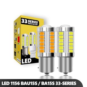 Lampu LED Signal Sein Mundur Rem 33 Titik SMD 33 Titik-SERIES dengan Lensa 1157 BAY15D 1156 BAU15S T20 7440 7443 DC12V
