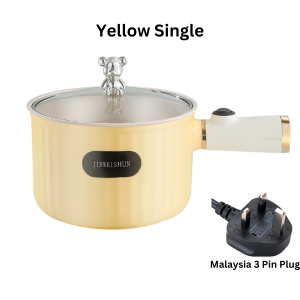 Multifunction 18CM Electric Cooker Pot Non Stick Ceramic Glaze Coating Mini Steamer Rice Cooker