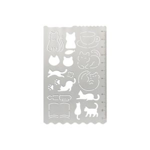 CRNGW Rust Proof Stainless Steel Drawing Ruler Precision Hollow Design Geometric Shapes Stencil Rulers Multi-Functional Journal Template Ruler Straight Ruler Hand Drawing