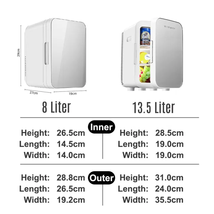 XM 8L/15L Portable Car Freezer Warmer Outdoor Mini Fridge Refrigerator ...