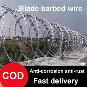 [COD]100M Steel Barbed razor Wire Prison / Galvanized / Straight Type Razor / Military Barbed Wire Garden
