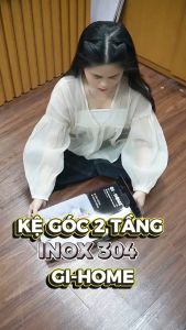 Kệ Góc Nhà Tắm 2 Tầng Inox 304 GI-HOME E02 - Tối Ưu Không Gian Chống Rỉ Sét 5 Năm