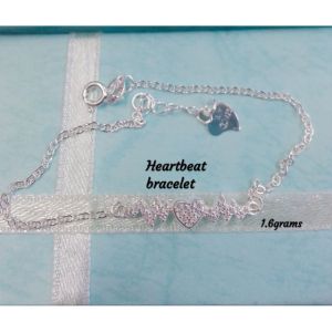 heartbeat ladies stone bracelet silver 92.5 italy silver jewelry (TUNAY NA SILVER)