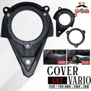 TUTUP COVER CVT VARIO 125 150 LED NEW TUTUP PELINDUNG KEONG AIR DUCT TANPA KICK STARTER KARBON CARBON KACA MIKA PLUS BAUT 2018 2019 2020 2021 2022 2023 2024 MOTOR V125 V150 HONDA MOTORCYCLE HIGH QUALITY ACCECORIES AKSESORIES SPORTY MOTORCYCLE