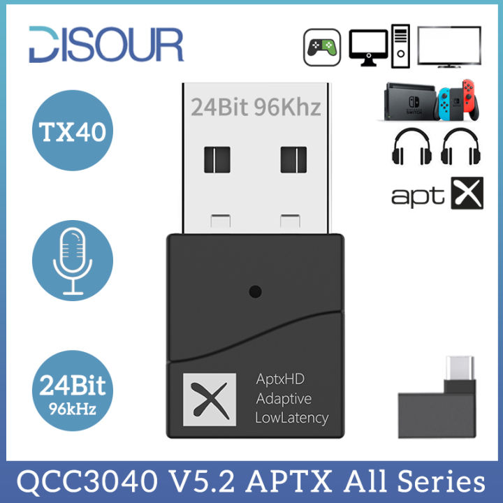 DISOUR Original TX40 USB Bluetooth Audio Transmitter Qualcomm
