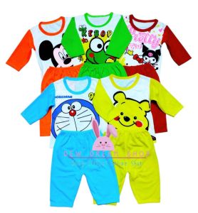 พร้อมส่งไวมากกก!!!(เซต 3 ชุด คละสี) ชุดแขนยาวเด็ก คอกลมลายการ์ตูน มี 2 ไซส์ S/M (ถ้าน้องมีรูปร่างอวบ ใส่ไม่ได้ค่ะ)