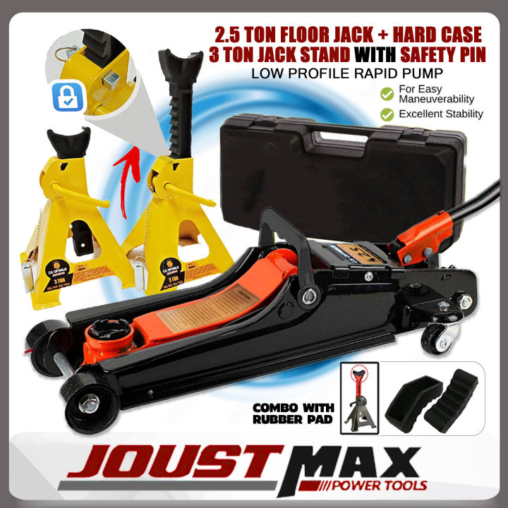 Heavy Duty Hard Case 2.5Ton Floor Jack Low Profile Hydraulic Car 3Ton