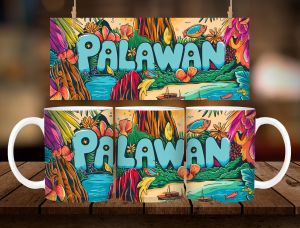 PALAWAN COLORFUL MUG DESIGN * 1 PC MUG WITH BOX * 11oz with BOX SOUVENIR MUG