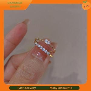 ❣️❣️❣️ 2Pcs Set Zircon Heart Rings For Women Opening Adjustable Weave Rhinestone Ring Engagement Wedding Jewelry Fashion Girlfriend Gifts