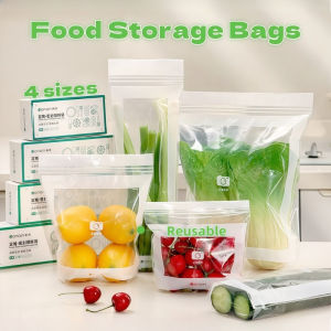 15/25/30PCS Food Storage Bag Leakproof Thickened Reusable Sealed Fresh-keeping Bag Large Capacity