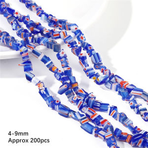 200 Hạt Đá Tráng Men Hoa Chip Không Đều Nhiều Màu 4-9Mm Mới Để Tự Làm Vòng Cổ Vòng Tay Tự Làm Trang Sức Tinh Xảo