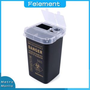 Clinical Waste Bin Collector Medical Sharps Disposal Box Biohazard Plastic Waste Box