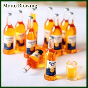 Moito 10Pcs 1/6 Dollhouse Miniature Resin Bottle Simulation Wine Bottle Model
