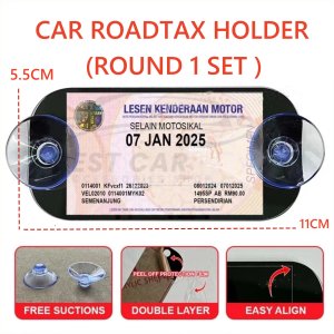 New Roadtax RFID Holder Acrylic Color With Suction Cup 2024 Version New Size Proton Perodua Bezza Axia myvi Saga Ativa
