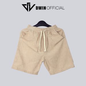 Quần short nam nhung tăm Dwin thể thao basic nam nữ oversize phong cách đường phố Hàn Quốc Ulzzang