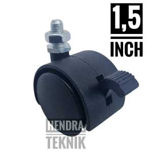 RODA KURSI KANTOR BAUT 15" MUR RODA PLASTIK BAUT RODA FURNITURE RODA 1 1/2 inci MURAH