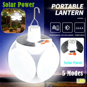 Lampu Camping Led Tenaga Surya Bohlam Led Lipat Portable Cas USB
