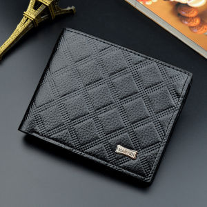 Manyidi Bifold Man Women Wallet 404-2 Dompet Uang Lipat Tebal Muat Banyak Bahan Sintetis Kilat Lilin