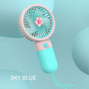 HGV [PH Shipping] Cute Portable Handheld Fan Silent USB Rechargeable Mini Fan Strong Wind Summer Cooling Fan Desk Fan 3 Mode Adjustable