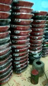 Happy grill roster MERAH panggangan sosis bakar bbq serbaguna ukuran 32*32*6 full almunium couting