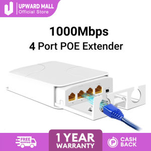 4 Port 1000Mbps Waterproof POE Repeater 1 to 3 Network Switch PoE Extender for IPC/NVR