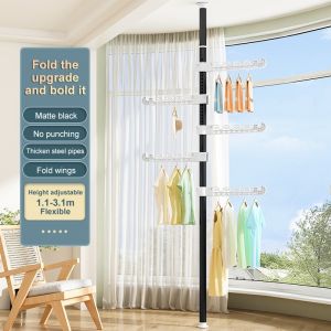 3.5M Adjustable Sampayan Clothes Rack Stand Floor To Ceiling Tension Drying Rack Clothes Hanger