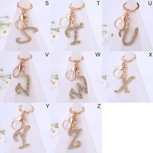 Banchen 1 Chiếc Móc Khóa Treo Túi Quà Tặng Cầm Tay Móc Treo Mặt Dây Chuyền Vòng Giữ Chìa Khóa Kim Cương Giả Bảng Chữ Cái A-Z Phụ Kiện Chìa Khóa Thời Trang