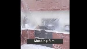 🇸🇬【In Stock】Cheapest Pre-Taped Plastic Drop Sheet Roll For Dust Prevention Painting Construction HIP Dust Cover