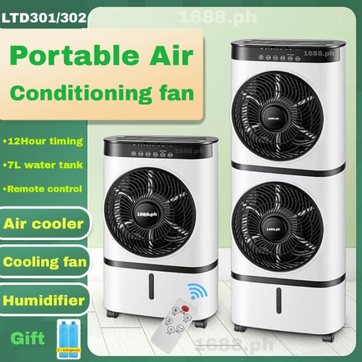 Air Cooler Portable Aircon Double Layer Mobile Air Conditioner Fan