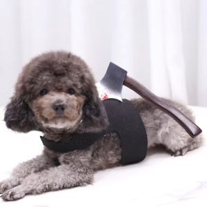 ชุดฮาโลวีนหมาแมว ชุดฮาโลวีนหมาใหญ่ คอสตูมสุนัขแฟนซี คอสเพลย์สยองขวัญ พร็อพมีดปลอม ขวาน เลื่อย Halloween Pet Costume