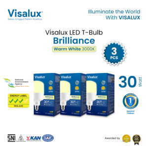 Visalux Lampu LED T-Bulb Brilliance 3000K WarmWhite Kuning 30W - Bundling Paket 3 pcs (BRI-VPT8830WW)