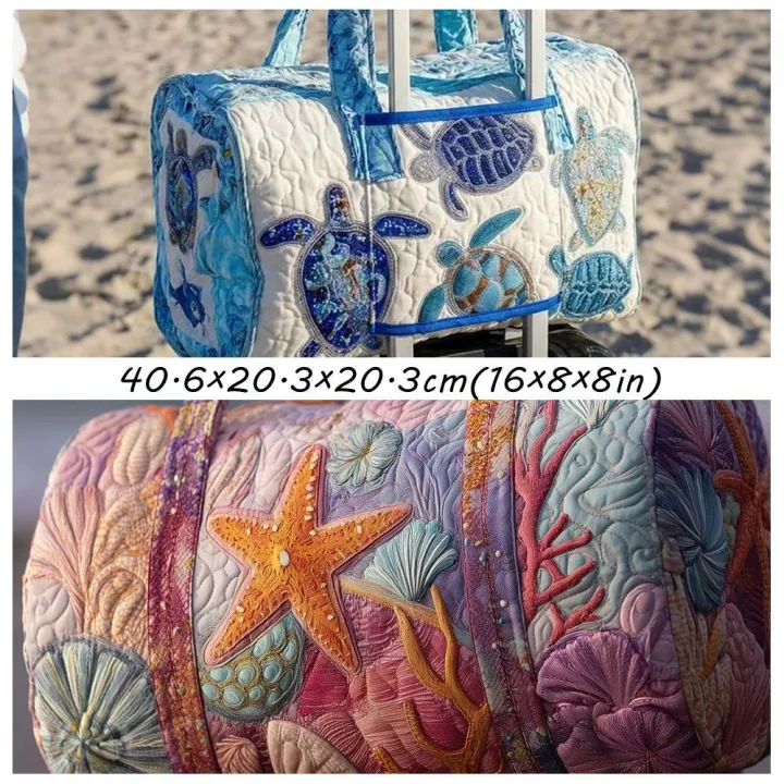 WEARY%20Foldable%20Quilted%20Gym%20Bag%20Large%20Capacity%20Floral%20Print%20Large%20Camping%20Bag%20High%20Quality%20Soft%20Travel%20Bag%20Camping%20-%20Image%203