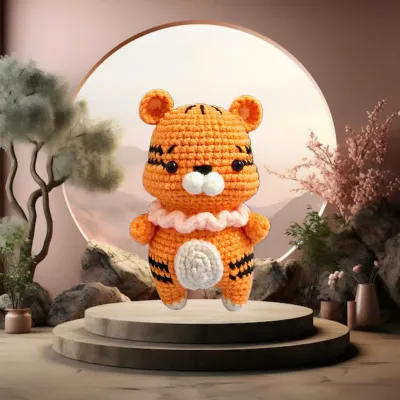 Móc khóa Handmade bằng Len [ 12 Con Giáp ] ~~ DẦN - CỌP