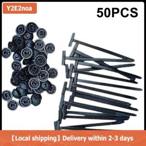 【Local shipping】 10-100Pcs Nylon Universal Cable Tie Buckle Self-Locking Zip Ties Holder With Pin Button Multipurpose For Car Daily Repair