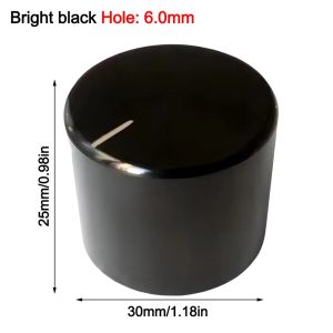 BETTERFORM 1Pcs 30x25mm Nút điều chỉnh âm lượng bằng nhôm Gia công bằng máy CNC Hợp nhôm Nút điều chỉnh âm lượng của bộ khuếch đại Bền bỉ Lỗ trục 6mm Nút điều chỉnh hiệu ứng guitar dành cho bàn đạp hiệu ứng guitar và thiết bị âm thanh
