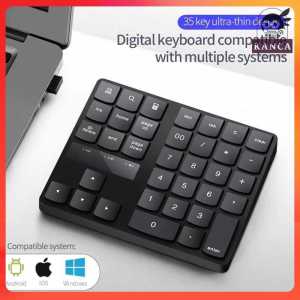 BEESCLOVER Keypad Numerik Multimedia Wireless 2.4GHz 35 Buttons - R57