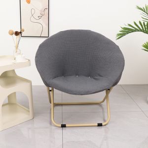 INNICE Round Saucer Chair Cover Jacquard Solid Color Moon Saucer Chair Protector Simple Knitted Camping Seat Cover Fit Outdoor Chair