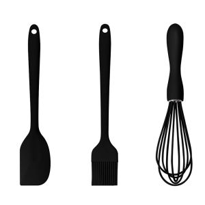 [Alex Do] Hot Sale 3PCS SET Silicone Baking Set Cake Cream Spatula Scraper Kitchen Household Egg Whisk Barbecue Oil Brush Gadget Kitchen Supplies