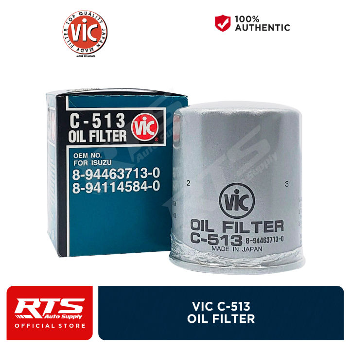 Vic Oil Filter C513 Isuzu 4BC2 / 4BE1 / 4BA1 (Primary) C513 1pc